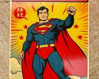 Superman Big in Japan - ACEO Artist Trading Card - High Quality Print, Signed on Reverse