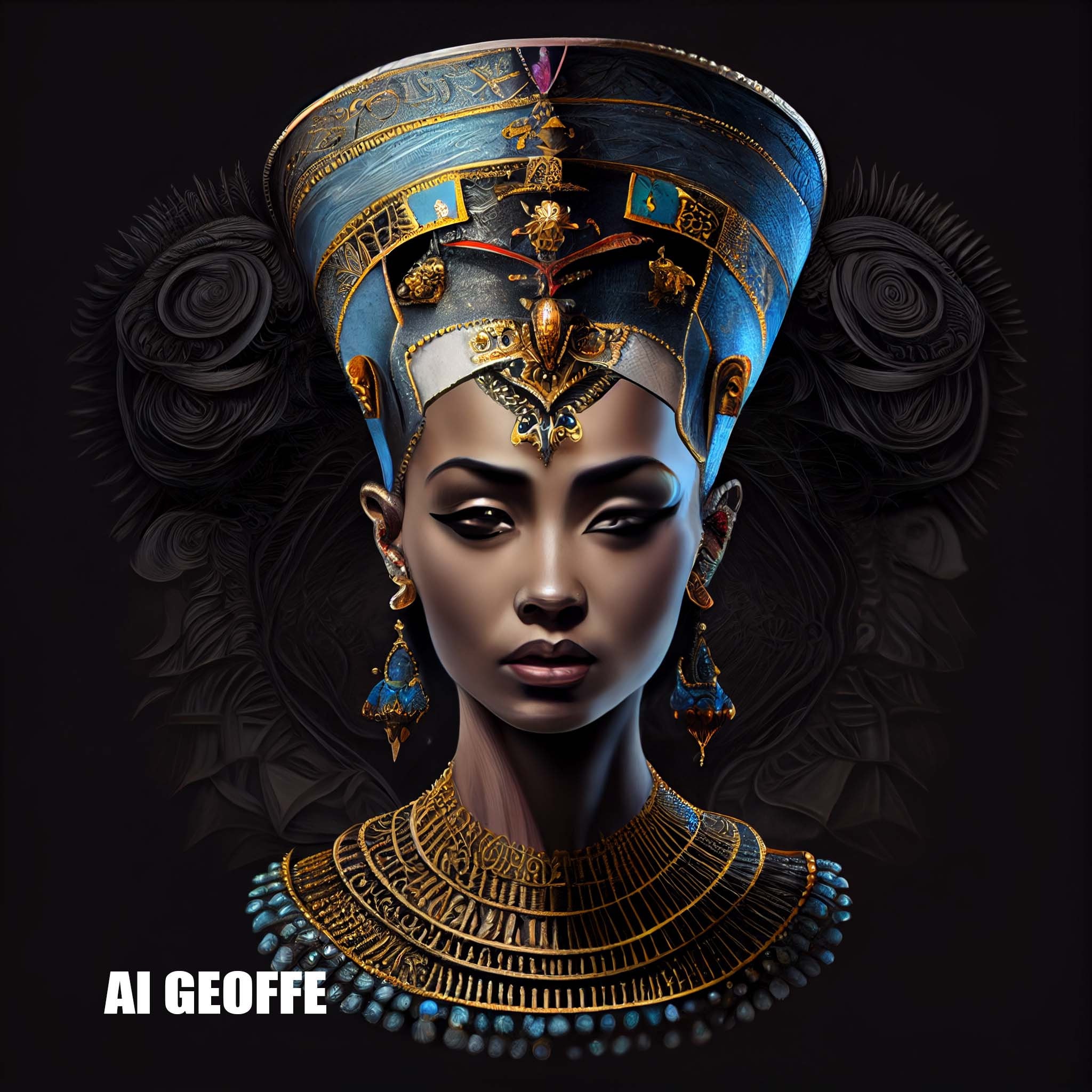 Queen Nefertiti of Egypt, Set of 5 AI - Midjourney AI, Instant Download ...