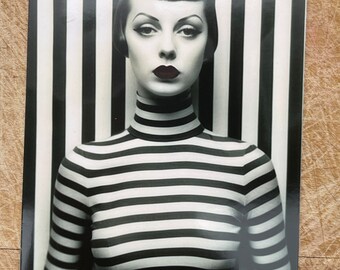 Bauhaus Fashion Stripes - ACEO Artist Trading Card - High Quality Print, Signed on Reverse