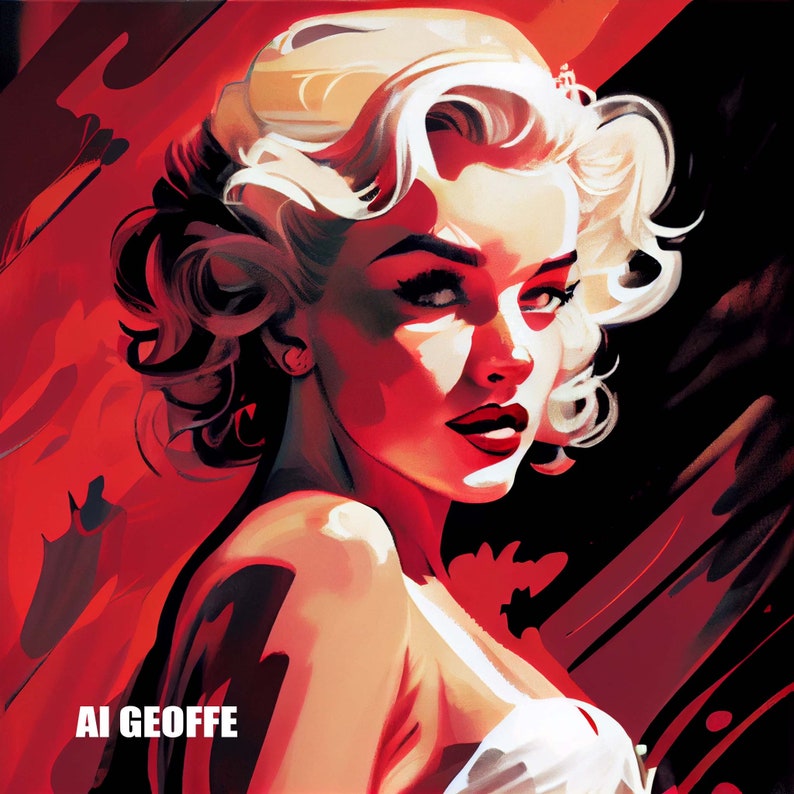 The Marilyn Monroe AI Art Variations SET 4 Midjourney Etsy
