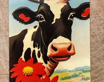 Bessie the Cow - ACEO Artist Trading Card - High Quality Print, Signed on Reverse