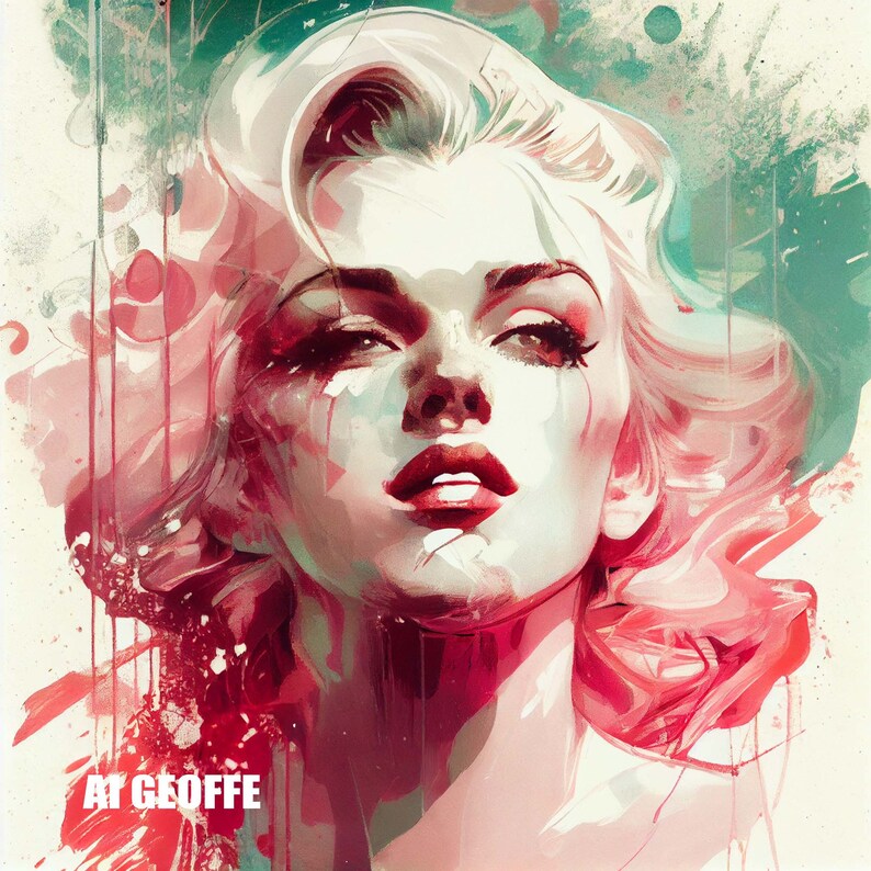 The Marilyn Monroe AI Art Variations SET 5 Midjourney Etsy