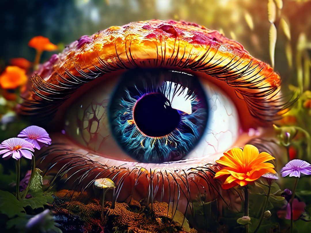 Eye See You, Surreal World, Set of 10 AI Images, Instant