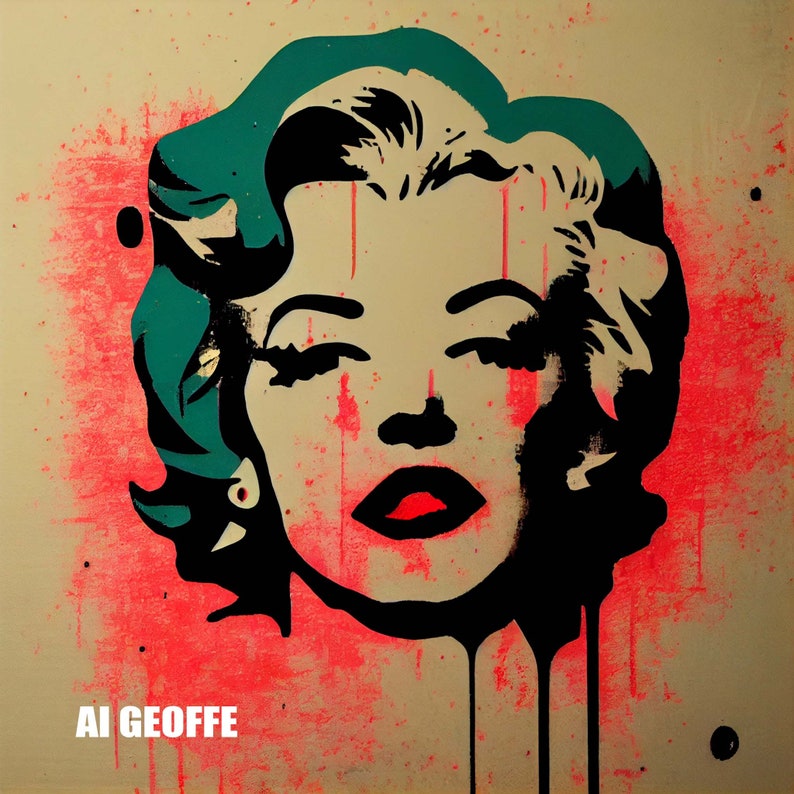 The Marilyn Monroe AI Art Variations SET 4 Midjourney Etsy