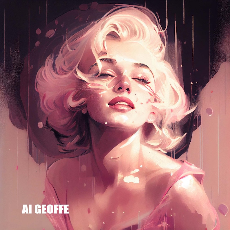 The Marilyn Monroe AI Art Variations SET 2, Midjourney, Instant Download, Printable, Set of 5 Etsy