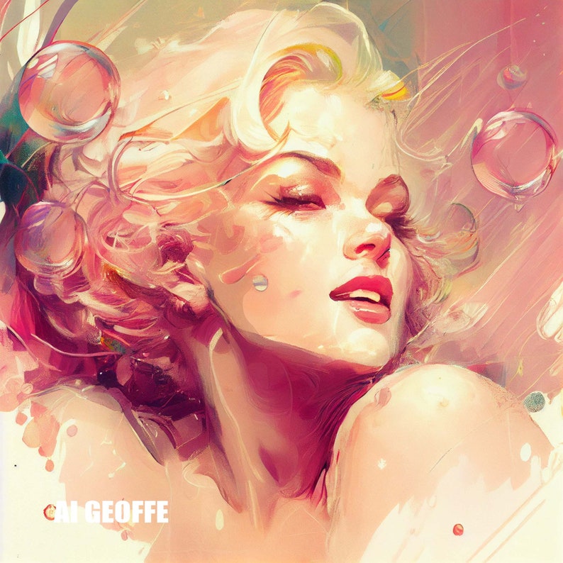 The Marilyn Monroe AI Art Variations SET 5 Midjourney Etsy