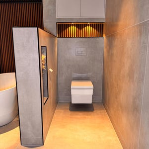 WC Drückergarnitur befliesbare Platte Model 1