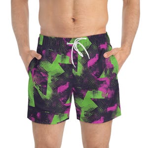 Levendige zwembroek voor zomerplezier, perfect voor zwembadfeesten, stranddagen, zwemkleding voor heren, kleurrijke vakantiebenodigdheden