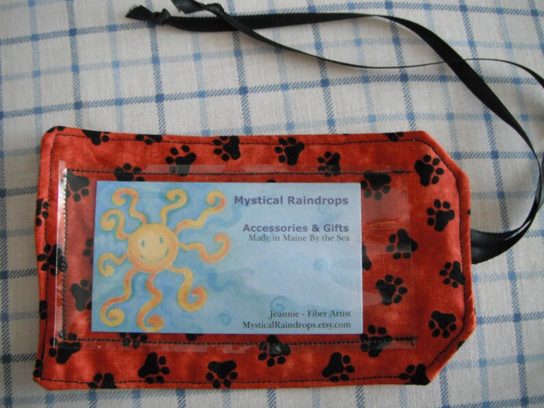 Pet Carrier Tag Luggage Tag ID Tag Traveling With Pets paws Print . Pet