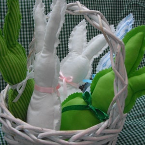 Bunny Rabbit Doll / Easter Bunny / Easter Gifts / Fabric Bunny / Pastel Bunny Rabbit Doll / Easter Basket / Sale in March image 3