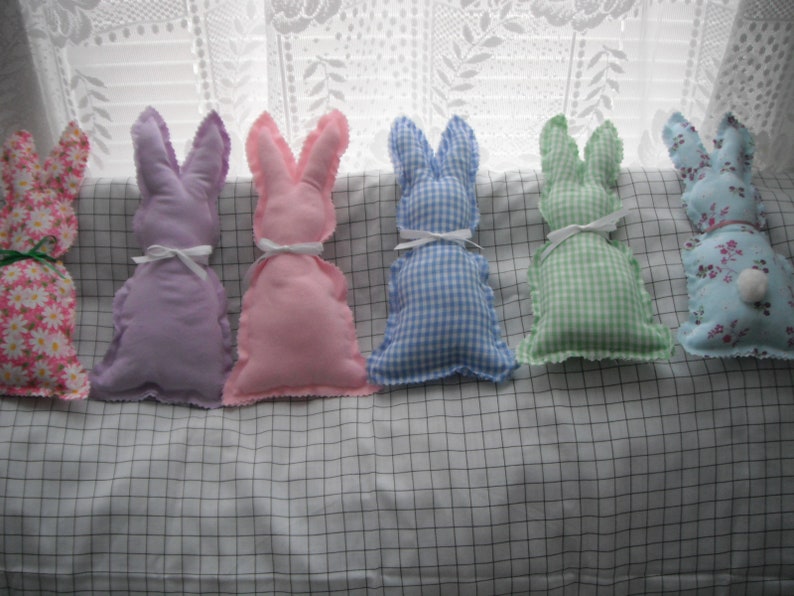 Bunny Rabbit Doll / Easter Bunny / Easter Gifts / Fabric Bunny / Pastel Bunny Rabbit Doll / Easter Basket / Sale in March image 8