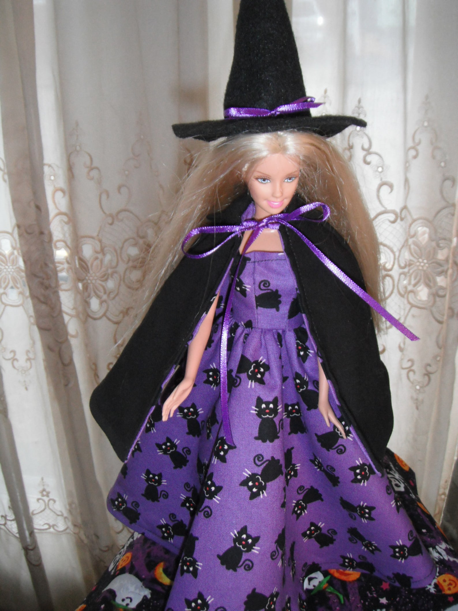 Barbie Doll Witch Costume / Black Cats / Doll Clothes / Etsy