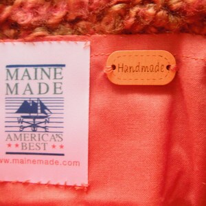 Handknit Bag / Crossover Bag / Accessories / Shoulder Bag / Purse / Orange / Handbag / Knitted image 5