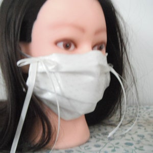 Wedding Face Mask,Satin Face mask,Brides Face Mask, Fabric face covering,bridesmaid face mask,wedding accessories,cream face mask