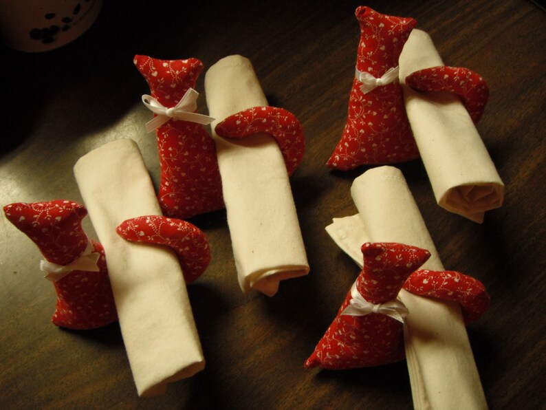 Halloween / Cat Napkin Rings / Napkin Holders / Kitchen Dining Gifts