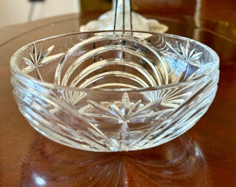 Cuenco vintage de cristal de plomo Waterford, 10 pulgadas, transparente