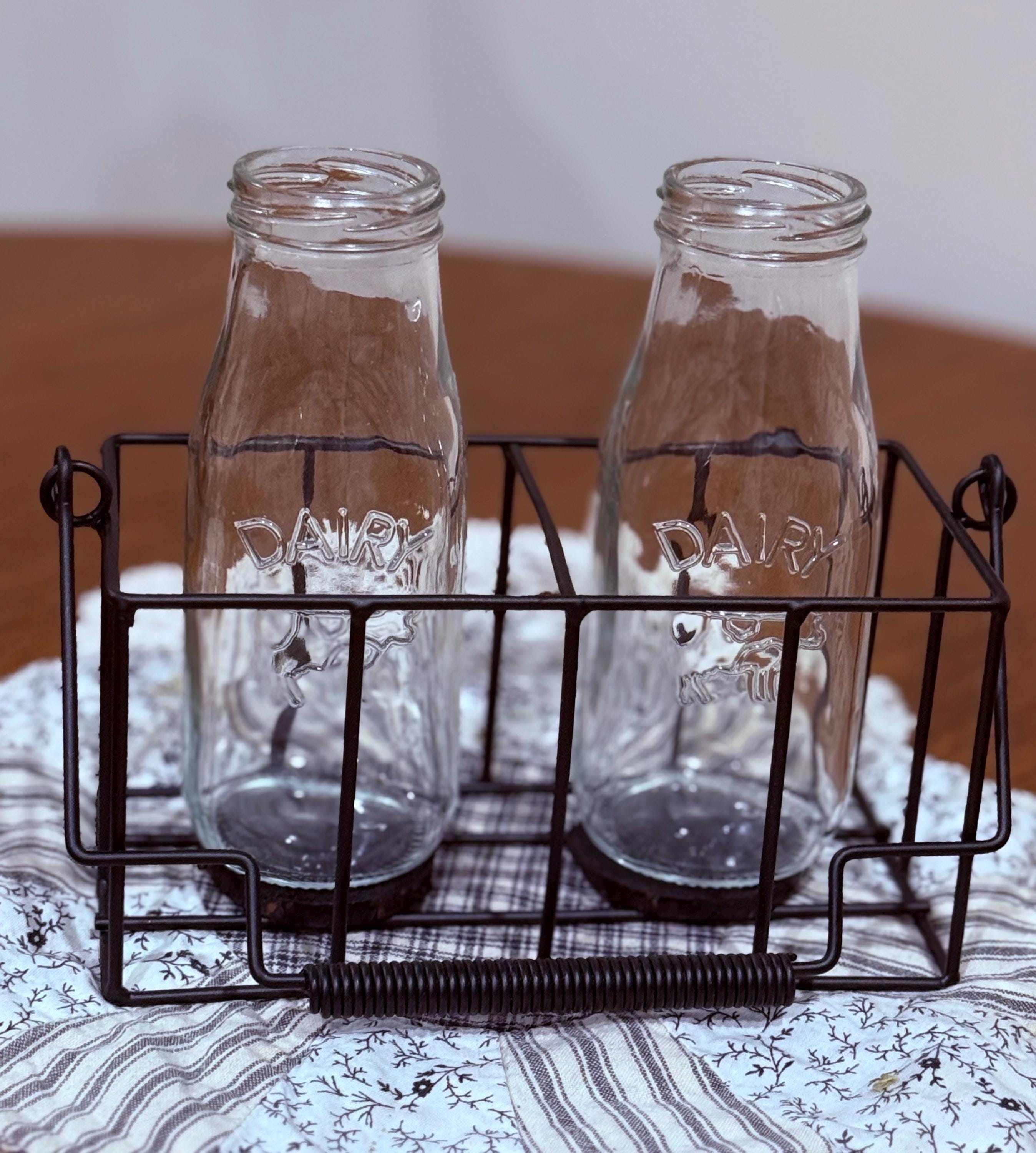 Vintage Milk Jug Glass - Etsy