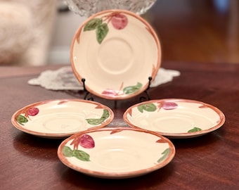 Piattini vintage Franciscan Ware, mela, 5 pollici, set da 4,