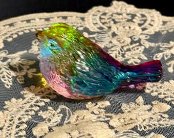 ガラスの青い鳥　２羽のペア　bluebird of hapiness Handblown Etched Cobalt Blue Glass Bird of Happiness - Set of 2 - Etsy