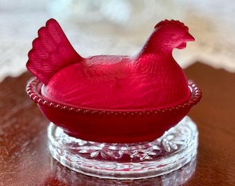 Mosser Jadeite Hen on Nest Candy Dish 4