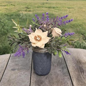 sola houten bloemen| houten bloemstuk| Mason Jar| Moederdag| Bruiloft| Verjaardag| Houten bloemen| Bloemstuk| Houten bloemen