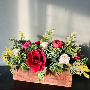 Sola wood Floral| Sola Flowers| Mothers Day Arrangement| Mothers Day| Wood Florals| Mini Antique Crate| Wooden Flowers| Floral Arrangement