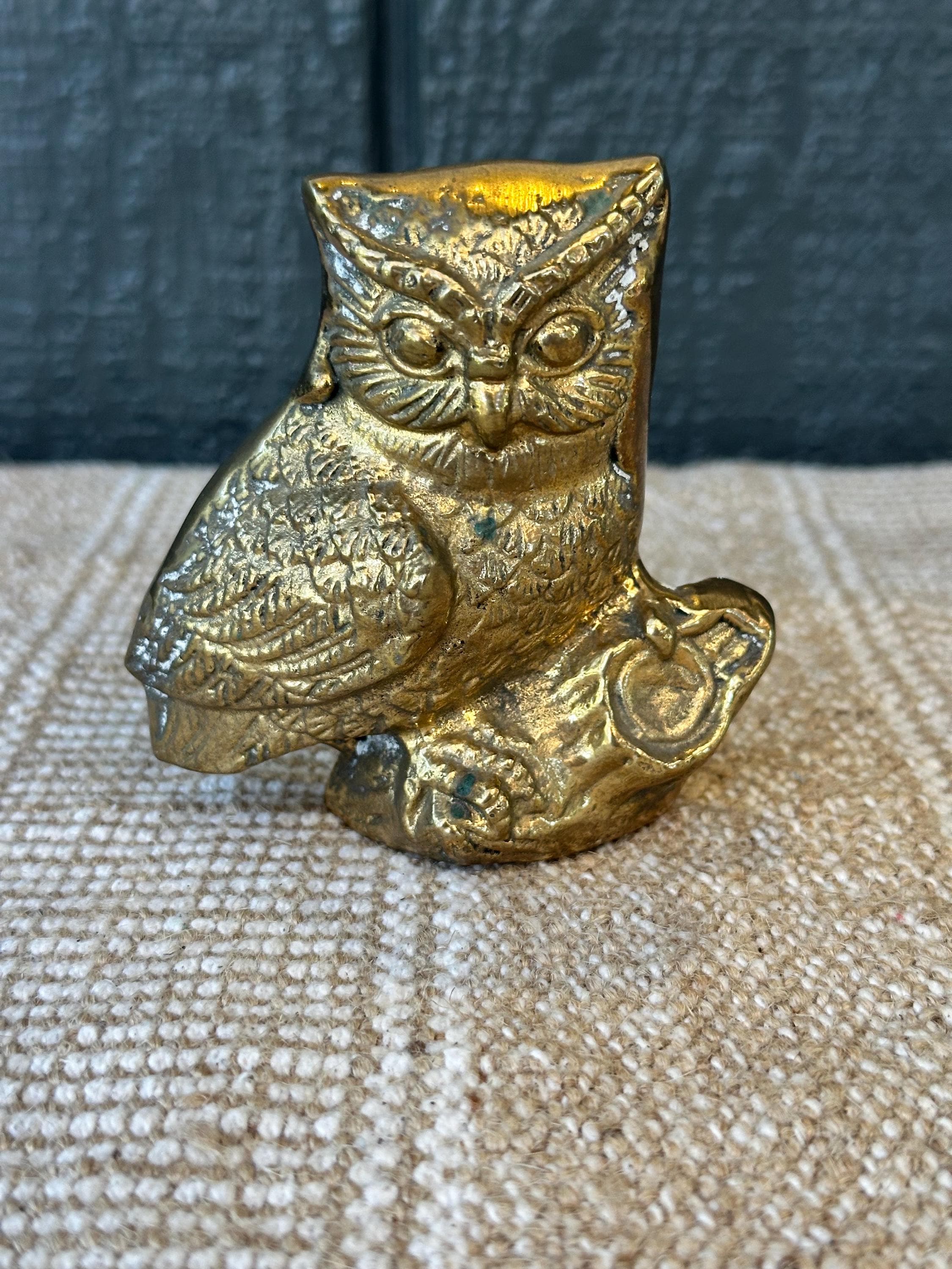 Vintage Brass Owl