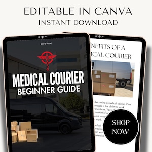 How to become a Medical Courier For Beginners | Medical Courier | Courier | ebook | digital product | Medical courier business