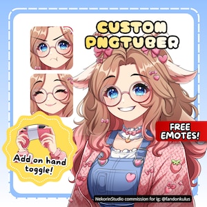 Custom Anime PNGTuber Model: Streaming Avatar Commission, Pngtuber Character Design for Stream