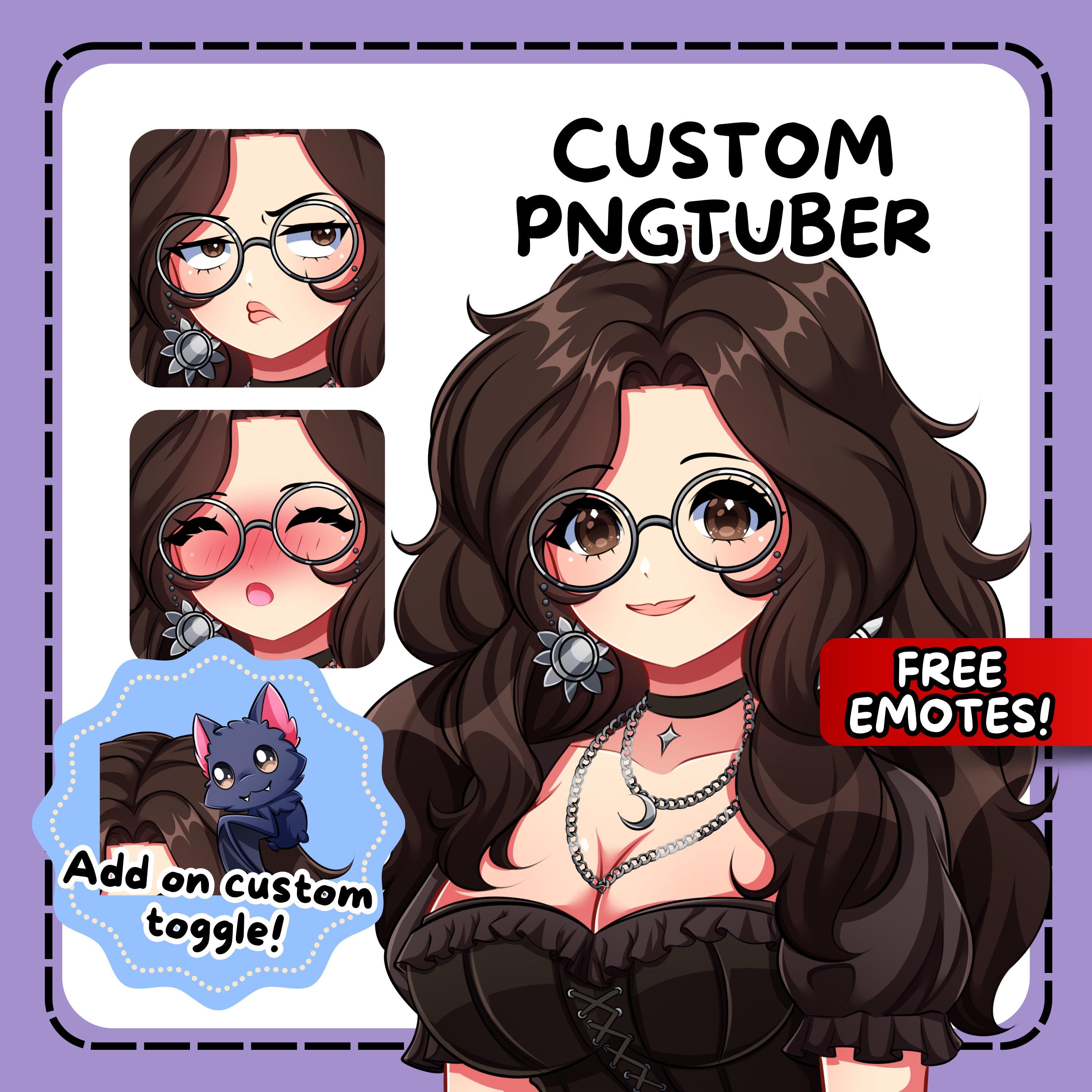 Anime PNGtuber Model Commission : Custom PNGtuber Avatar for streamer