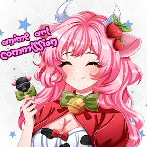 Custom Anime Profile Picture | Cute Pfp Twitch VTuber YouTube Discord | Bust Up Half Body Full Body Digital Commission
