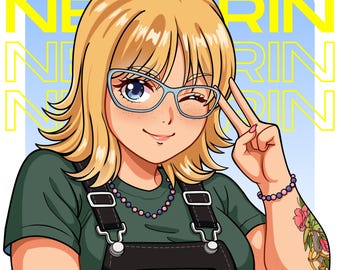 Custom Anime PFP: Chibi Avatar Art Commission (Digital PNG File)