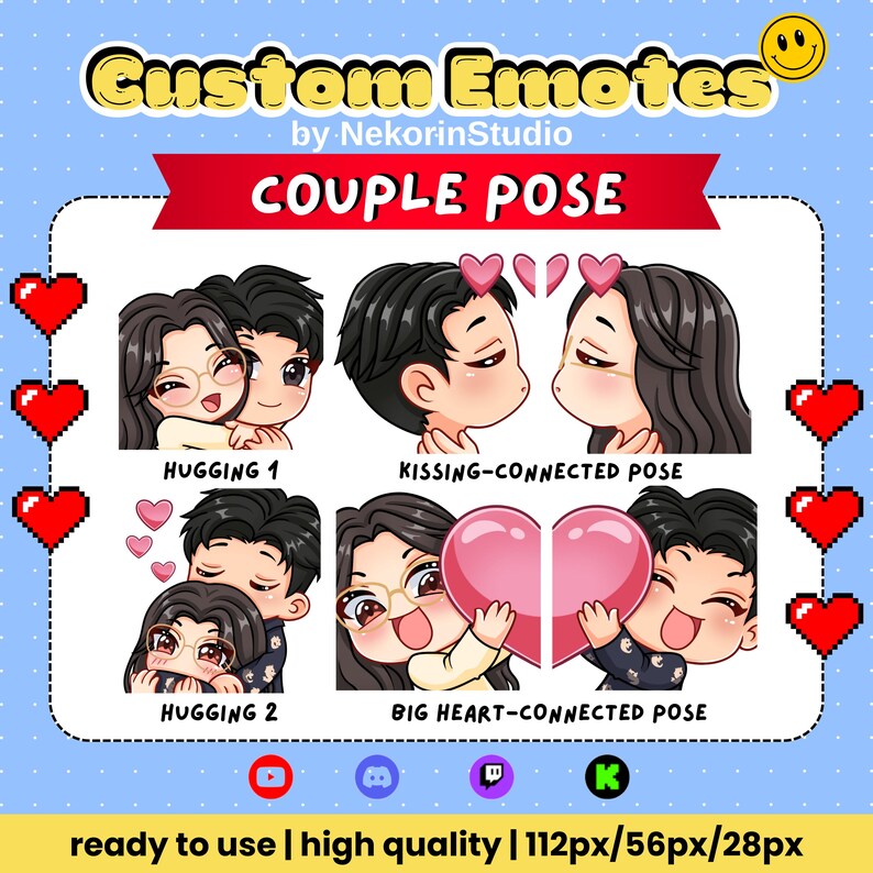 couple emote, couple emotes, twitch, valentine, 5 dollar, free emote, custom emotes，custom twitch emotes，custom emotes twitch，custom emote，twitch custom emotes，custom chibi emotes，emote，twitch emotes，Meme Emotes，Twitch Animated，Discord Emotes，Stream Emotes，Meme，vtuber emotes, chibi character, twitch，emotes twitch, twitch emotes custom，ych emotes, discord emotes, cute emotes, anime emotes，Twitch Emoji, emojis, boy emotes，guy emotes，male emotes，pink girl emotes, emotes base, nekorinstudio