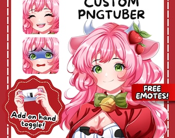CUSTOM Pngtuber, Anime Pngtuber, Pngtuber, Pngtuber Model, Live2D Model, Pngtuber Character Design for Stream, Twitch, YouTube Commission