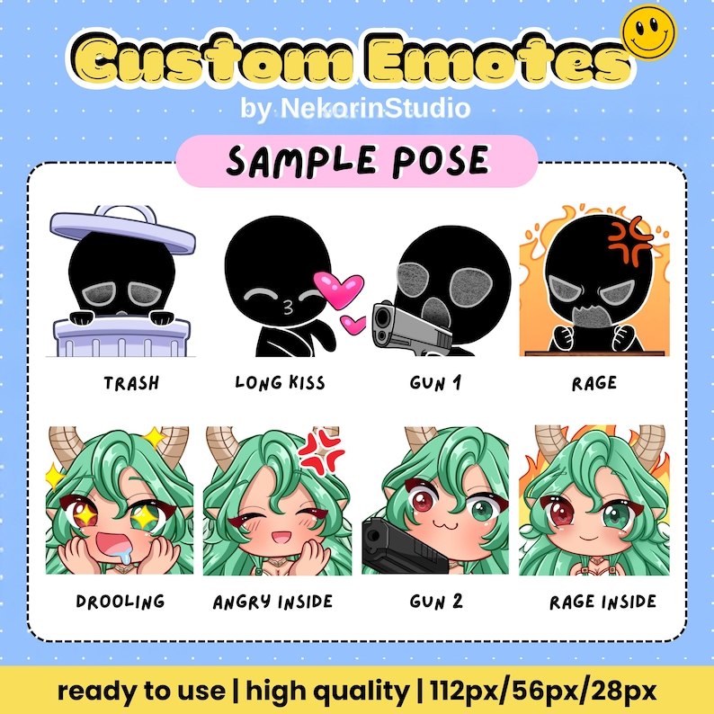 animated, emotes, animated emotes，rage, gun, trash, kiss, drool, custom emotes，custom twitch emotes，custom emotes twitch，custom emote，twitch custom emotes，custom chibi emotes，emote，twitch emotes，Meme Emotes，Twitch Animated，Discord Emotes，Stream Emotes，Meme，vtuber emotes, chibi character, twitch，emotes twitch, twitch emotes custom，kick emotes，ych emotes, discord emotes, cute emotes, anime emotes，Twitch Emoji, emojis, boy emotes，guy emotes，male emotes，pink girl emotes, emotes base, nekorinstudio