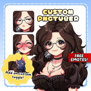 Custom Anime PNGTuber Model: Streaming Avatar Commission, Pngtuber Character Design for Stream image 1