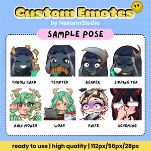 animated, emotes, money, reaper, knife, work, nerd, scheming, sipping tea, card, custom emotes，custom twitch emotes，custom emotes twitch，custom emote，twitch custom emotes，custom chibi emotes，emote，twitch emotes，Meme Emotes，Twitch Animated，Discord Emotes，Stream Emotes，Meme，vtuber emotes, chibi character, twitch，emotes twitch, twitch emotes custom，ych emotes, discord emotes, cute emotes, anime emotes，Twitch Emoji, emojis, boy emotes，guy emotes，male emotes，pink girl, emotes base, nekorinstudio