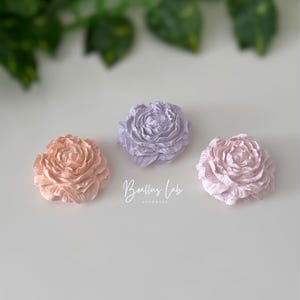 Mini plaster peony, peony placeholder, baptism, communion, wedding placeholder, small wedding favor, baby girl birth, flower theme
