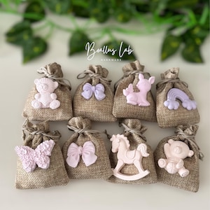 Confetti bags with scented chalk, birth bags, confetti bags, birth chalks, birth favors