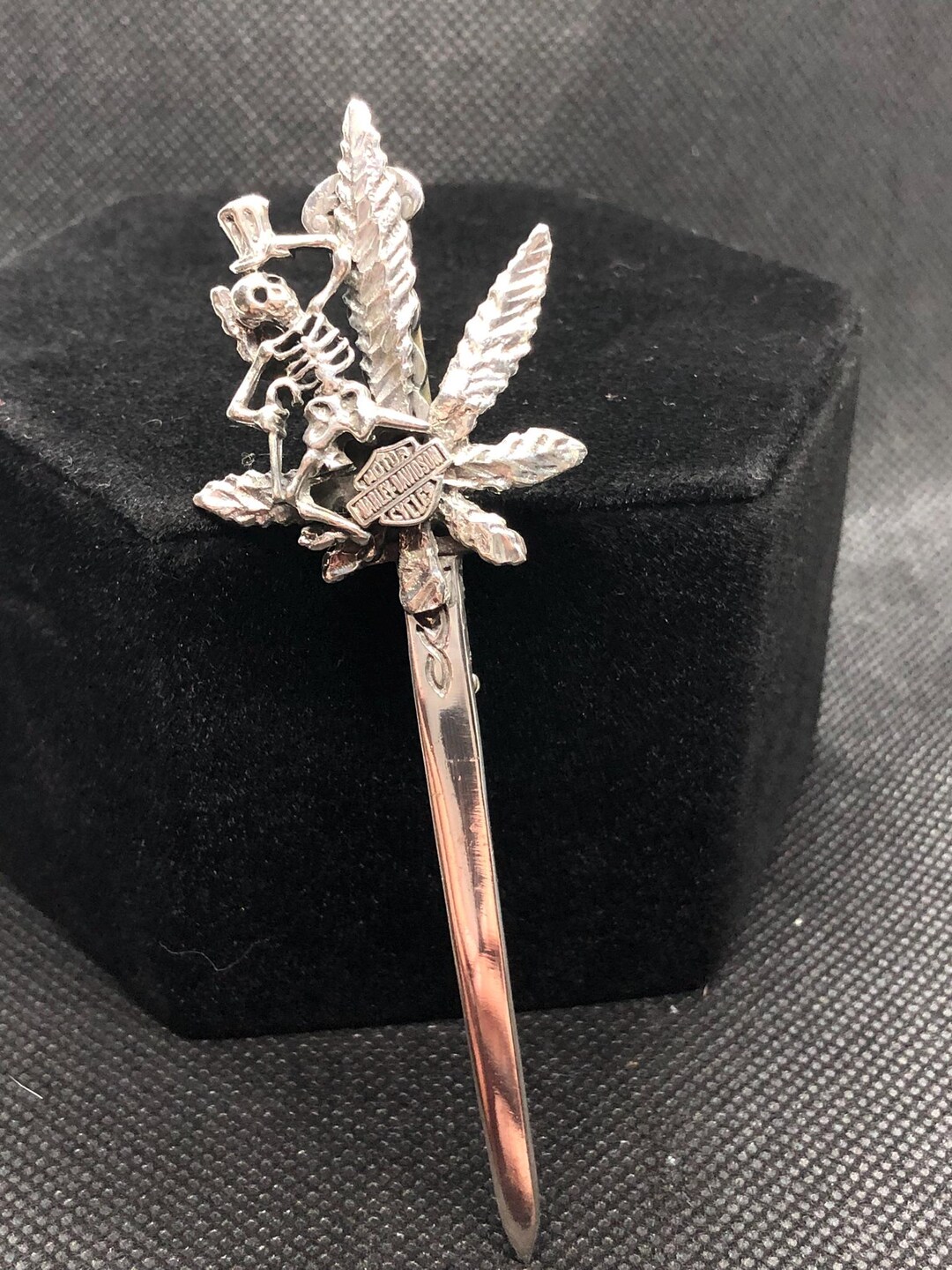 Bob Stringer Party Skelton Weed Harley Pin - Etsy