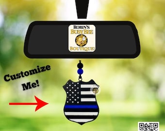 Police Badge with the Blue Line Freshie for Car or Small Room