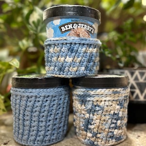 Ice Cream Cozy | Crochet Cotton Pint Sleeve