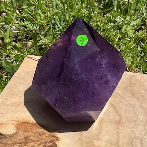 Deep Purple Amethyst Point: Energy Work Crystal Display (3&quot; Tall)