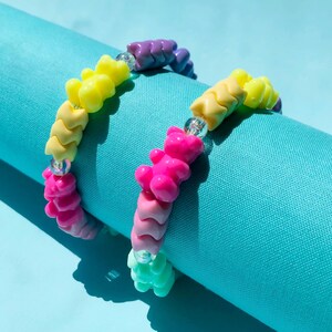 Colorful Gummy Bear Bracelet/ Rainbow Gummy Bear Bracelet