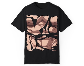 Ripped Anime Shirt – Shredded Muscle Body Tee – Fitness Gym Shirt for Men – Workout Motivation T-Shirt – Funny Anime Gym Top