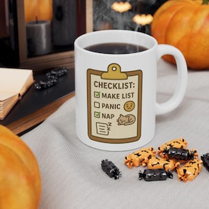 Funny Anxiety Mug Self-Aware Mental Health Humor - Perfect Gift for Busy Minds, Office Supplies, Unique Home Decor, Fun Drinkware, Gift