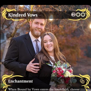 CUSTOM MTG Proxies Wedding Card Gift Personalized MTG Parody Gift for Him Custom Text Art and Photo Magic the Gathering Style Pet Card