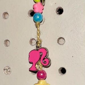 Handmade Beaded Girly & Barbie Keychains | Bag Charms | Retro Charm Accessories | 80s and 90s Vibes