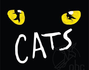 Logotipo musical CATS ~ Vector digital ~ Broadway