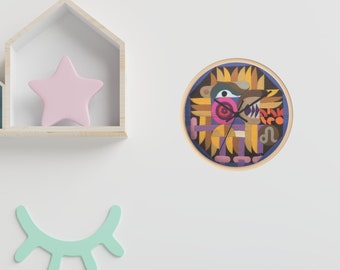Relógio de parede do zodíaco, relógio de parede de madeira, relógio do zodíaco Leo, relógio art déco moderno, relógio de parede boho, presentes do zodíaco, presentes de decoração de parede do quarto
